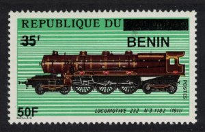 Benin Steam Locomotive Ovpt 50F 2009 MNH MI#1576