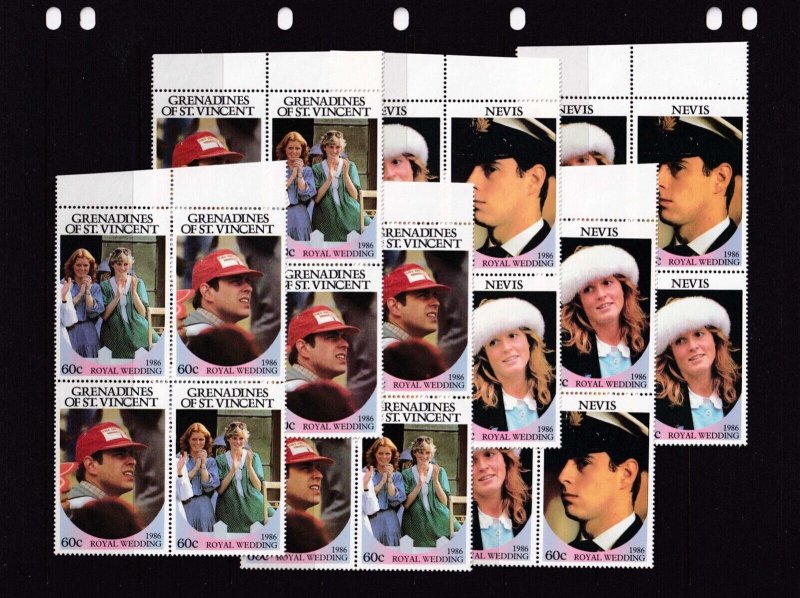 NEVIS ASCENSION GRENADINES ROYAL WEDDING  OLD COLLECTION ON  PAGES ! BIN988