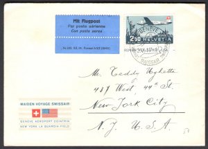 1947 SWITZERLAND,, 2-05-1947 Air Mail on Cover n . A41 - First Flight Switzerla