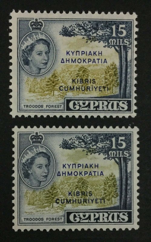 MOMEN: CYPRUS SG #192,192a 1960 MINT OG NH £160+ LOT #62371