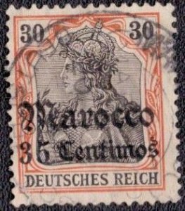Germany Offices in Morocco - 38 1905 Used