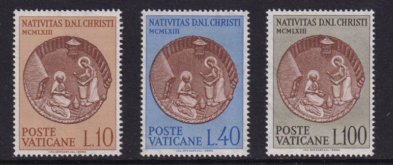 Vatican City   #372-374  MNH  1963 African Nativity scene