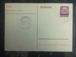 1941 Luxembourg Germany Postal Stationery Postcard