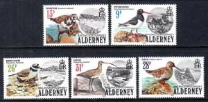 Alderney 13-17 Birds MNH VF