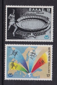 Greece  #1388-1389  MNH  1981  athletic championship