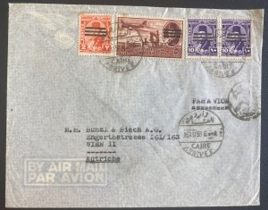 1953 Cairo Egypt  Airmail Cover To Vienna Austria
