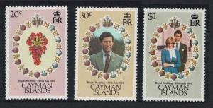 Cayman Is. Charles and Diana Royal Wedding 3v SG#534-535