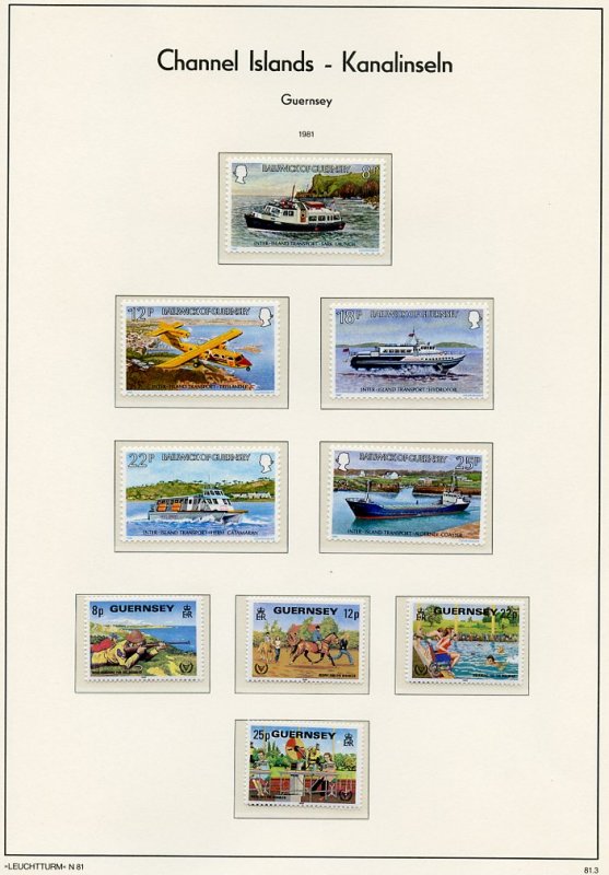 Channel Islands Collection on 58 pages -Guernsey and Alderney-SCV $415.00