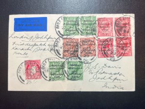 1929 Ireland Irish Airmail Cover Dublin to Jodhpur British India