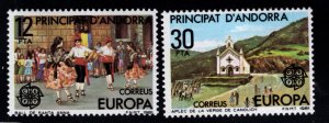 Andorra  (Spanish) Scott 126-127 complete MH*  Europa set 1981