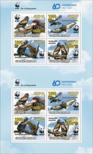 Guinea-Bissau - 2021 WWF 60 Years & Birds - 8 Stamp Sheet - GB210231d2