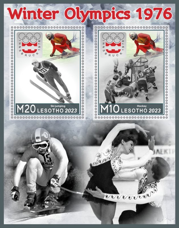 Stamps.Olympic Games 1972 1+1 sheets  perforated 2023 year Lesotho