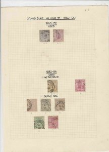 luxembourg grand duke william lll 1849-90 stamps sheet ref 17821