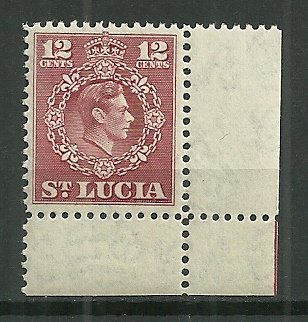 1949 St. Lucia #142  12c KGVI MNH