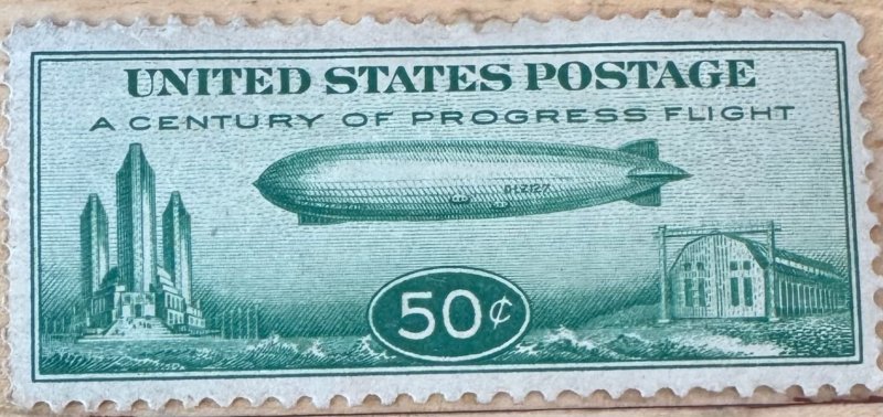 US Scott C 18 50 Cent 1933 Graf Zepplin at Chicago exposition. . .
