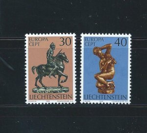 Liechtenstein MNH 543-4 Europa Sculptures 1974