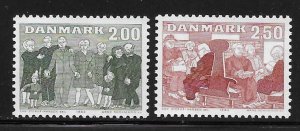 Denmark 745-746 Elderly set MNH