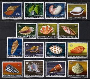 Papua New Guinea 1968-69 Shells definitive set complete 1...