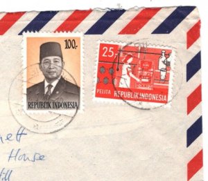 INDONESIA Air Mail Cover *Sipirok* Commercial 1978 Bideford {samwells}MA1100