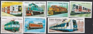 Guinea Bissau 795-801 MNH 1989 Trains (102)(ad4280)