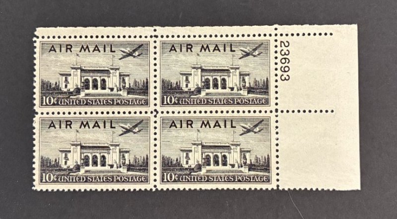 US #C34 Mint VF NH OG. UR Plate Block #23693. Fresh. 17041