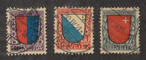 Switzerland Scott #B15-17 Used