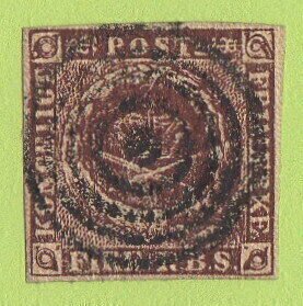 DEN SC #2 1853 4 RBS Thiele II Prtg, Kranhold Retouch 4 margins w/cert