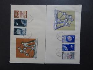 Romania 1958 Space FDC / 6 Different Inverted Ovpt Covers - Z8397