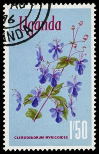 UGANDA Sc 125 CANCELED - 1969 1s6p Blue butterfly bush