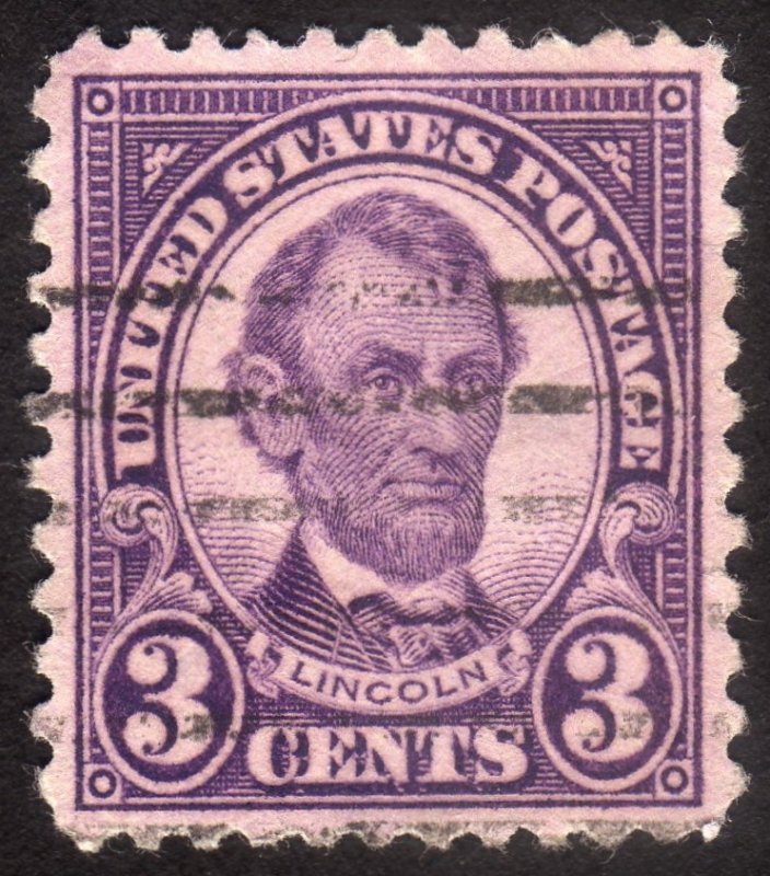 1927, US 3c, Lincoln, Used, XF-92, Sc 635