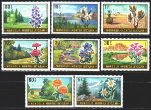 Mongolia. 1969. 549-56. Flora of Mongolia, flowers. MNH. 