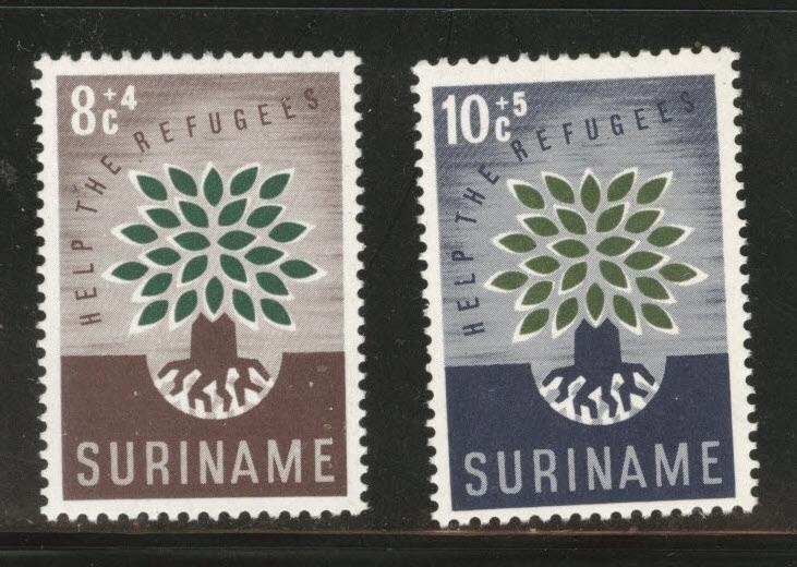 Suriname Scott B73-74 MH* 1960 WRY semi-postal set