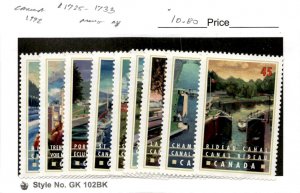 Canada, Postage Stamp, #1725-1733 Mint NH, 1998 Canals (AB)