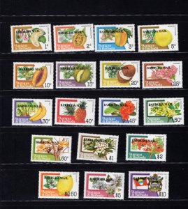 Barbuda 595-612 Fruits Flowers 1983 MNH Complete Set K1XLC