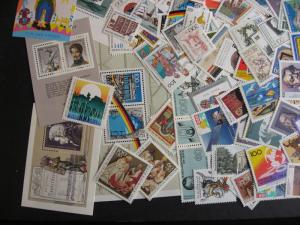 West Germany MNH 167 different plus 7 SS souvenir sheets, nice group here!