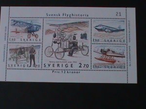 SWEDEN-1984-SC#1516-  SWEDISH AVIATION HISTORY-MNH S/S VERY FINE LAST ONE