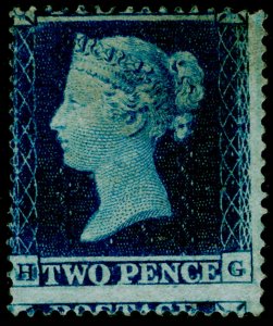 SG19, 2d dp blue plate 4, SC16, M MINT. Cat £4700. HG 