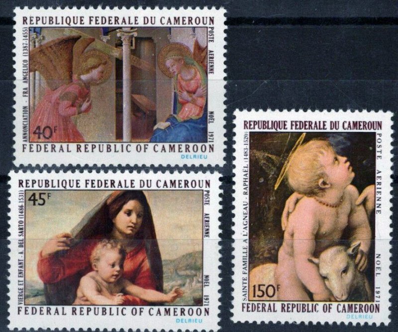 ZAYIX Cameroun C178-C180 MNH Christmas Angels Madonna & Child 111022S171