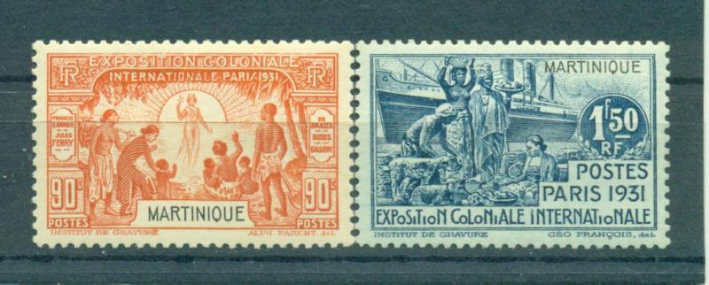 Martinique sc# 129-132 mh cat value $21.00