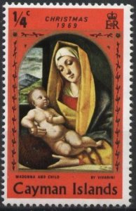 Cayman Islands 244 (mnh) ¼c Christmas, Madonna by Vivarini (1969)