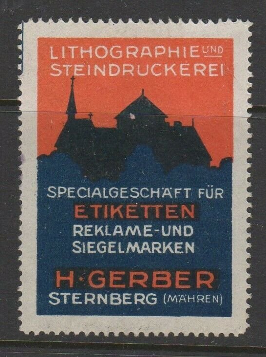 German Advertising Stamp Steindruckerei Publishing House Mahren NG-UPA1