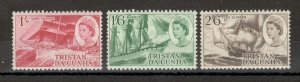 TRISTAN DA CUNHA - 3 MNH STAMPS - QE II - SHIPS - 1969.