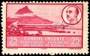 SPANISH GUINEA Scott E1 F-VF/MNH -1951 25c View of Fernando Po-Special Delivery