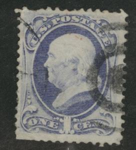 USA Scott 182 used 1879 stamp  cut perfs lower margin