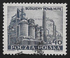 Poland #502 40g Steel Mill, Nowa Huta