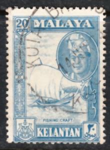 Malaya Kelantan 1961 Sc 90 20c Used