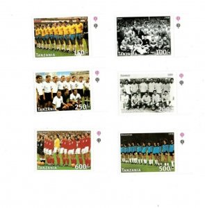 Tanzania 1998 - Pre World Cup Football - Set of 6 Stamps - MNH