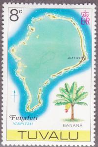 Tuvalu 28 Map of Funafuti 1976