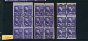 LOT OF 12  Scott #807 (807a) Plate # Booklet Panes w/ Better Ones  (LOT #61)