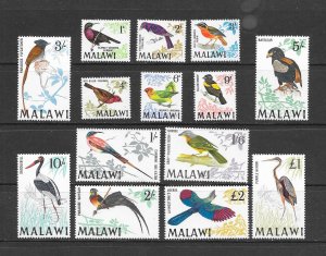 BIRDS - MALAWI #95-109   MNH